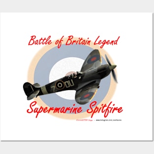 Battle of Britain Spitfire Design 1 Posters and Art